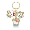 Llavero de Dibujos Animados Lindo y Colorido para Niñas, Gato, Unicornio, Encanto de Aleación de Esmalte Arcoíris, Exquisito Accesorio para Pulsera