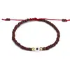 Pulsera Nueva de Cristal para Arroz Tejida a Mano Ojo del Diablo con Cuentas de Ojo Esmaltado para Mujeres