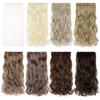 Peruca mulheres longo cabelo cacheado uma peça de alta temperatura seda sem costura peça de extensão de cabelo 5 clip clip peruca de cabelo local de fábrica