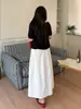 Falda de Línea A tipo Globo de Cintura Alta para Tallas Grandes con un Diseño Elegante, Nuevo Estilo Primavera 2026, Cintura Elástica, Falda Midi Favorecedora y de Moda 214179