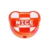 Cuentas de Oso Acrílicas de Colores con Goteo de Aceite Doble Cara Cuentas de Corazón Cadena para Teléfono Móvil con Cuentas Accesorios DIY para Tocados