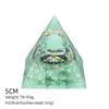 Pirâmide de Cristal Natural 5cm Estilo Europeu e Americano Decoração de Mesa para Casa e Escritório Ornamento de Pirâmide de Resina para Yoga Meditação
