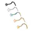 E-commerce Transfronteiriço Novo Produto Argola de Nariz Coração de Pêssego Dourado Aço Inoxidável Unha de Nariz Estrela de Cinco Pontas Haste em S Joias de Nariz Joias para Body Piercing