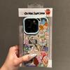 Ins Lindo Periódico Anime Adecuado para Funda de Teléfono Apple 17Promax Iphone16 Modelo Nuevo para Mujeres 14 Textura de Cuero 15