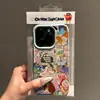 Funda de Teléfono Móvil Ins Linda Anime Periódico Adecuada para Apple 17Promax Iphone16 Femenina Nuevo Estilo 14 Textura de Cuero 15
