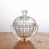 Tarro de cristal estilo europeo para dulces, con forma de calabaza y tapa, ideal para azucarero, para sala de estar, para frutos secos, para refrigerios y café en grano.