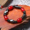 E008D nova pulseira magnética personalizada requintada pedra preta pulseira de moda masculina e feminina europeia e americana corda elástica