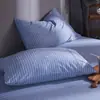 Fronha de tricô 100% algodão, fronha simples listrada estilo japonês em algodão puro, oferta especial, frete grátis para um par