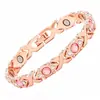 Bestseller transfronteiriço moda europeia e americana pulseira magnética completa removível cruzada liga ecológica com diamantes pulseira feminina ajustável