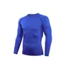 Ropa de Fitness de Manga Larga para Hombre, Capa Base Deportiva Transpirable de Poliéster, Body Deportivo Casual, Camiseta Elástica Moldeadora