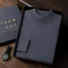 Suéter de Cachemira de Alta Gama de Primera Línea Listo para Usar para Hombre, Suéter Cálido de Cuello Alto para Otoño e Invierno, Suéter Interior Casual de Negocios para Hombre