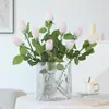 Simulación avanzada de tacto hidratante rosa flor artificial para interior y exterior arreglo floral flor de mano para boda flor decorativa flor al por mayor
