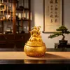 [Fábrica de Origen] Adorno de Cuenco del Tesoro Giratorio de Aleación de Wu Cai Shen Zhao Gongming - Regalo Propicio para Apertura de Negocio o Inauguración de Casa