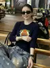 Fábrica de Origen Tienda Física Guangzhou Shisanxing Tops de Algodón Acanalado para Mujer Corte Ajustado Verano Segunda Entrega Exclusivamente Mangas Largas Estilos Nuevos