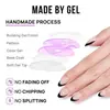 30 Piezas de Uñas Negras Cortas Puntiagudas Estilo Francés Uñas Portátiles Nude Simple Estilo Ins Dulces y Frescas Uñas Postizas Manicura Removible