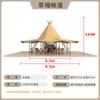 Fabricante Original Tenda Grande de Palha com Estrutura de Aço Indiana para Acampamento ao Ar Livre, Jantar e Áreas de Acampamento, Tenda de Festa Espessa à Prova de Chuva