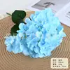 Hortênsia artificial de 5 ramos, materiais florais para casamento, arte floral, fundo de decoração para salão de casamento, base de flor de seda, hortênsia para cenário de shopping