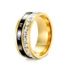 Anillo Negro Dorado Más Vendido de Amazon para Hombre con Números Romanos y Diamantes, Piedra Negra, Moda de Negocios, Anillo Personalizado para Hombre al por Mayor