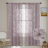 Cortina Voil de Renda Francesa Transfronteiriça Semitranslúcida Cortina de Renda Semi-Blackout Cortina com Varão Produto Acabado Temu Em Estoque Dropshipping
