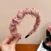 Diadema de verano con diseño texturizado para mujer, accesorio para el cabello de corona alta para uso diario, diadema de lujo de alta gama con dientes para mujer