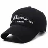 Gorra de béisbol informal versátil con estampado de letras, ala ancha, copa suave, con bordado de letras, sombrero de sol vintage moderno para hombres y mujeres
