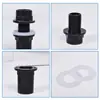 Accesorios para tuberías de agua superior e inferior de acuario Junta negra accesorios de acuario juntas de plástico juntas de plástico de silicona para tubería de agua