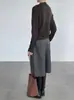 Camiseta básica de punto estilo coreano Taochuan, dos piezas falsas, cuello en V, otoño 2026, diseño adelgazante de manga larga top YL126