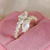 El Más Vendido Globalmente Año del Serpiente Año del Zodiaco Diseño de Moda Europeo y Americano Anillo Abierto de Circonita para Mujer Versátil de Gama Alta R8405