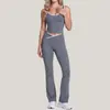 Cross-border Amazon Foreign Trade Sports Fitness Set European and American Women's Color Block Yoga Vest and Tight Long Pants Two-Piece Set