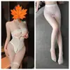 Lencería Sexy Estilo Europeo y Americano, Espalda Descubierta, Entrepierna Abierta, Tentación, No Necesita Quitarse los Tirantes, Body Caliente, Apasionado y Sexy para el Pecho
