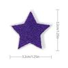 Pegatinas de tela con forma de estrella de cinco puntas en color, venta al por mayor, accesorios para ropa, zapatos y sombreros, parches bordados, pegatinas de tela, sellos de bordado por computadora.