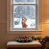 Divertido-JD185 Navidad Pintado Caballo Pequeño Divertido Hogar Balcón Ventana de Vidrio Pegatina Electrostática para Ventana Decoración Extraíble