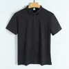 Camisa Polo Personalizada de Algodão Mercerizado com Amônia Líquida Frente e Verso Camiseta Masculina de Algodão Pima Manga Curta Business Polo Masculino de Alta Qualidade
