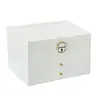 Caja de almacenamiento de joyería de cuero PU de alta calidad de tres y cuatro capas con cajones y compartimentos para guardar anillos, pendientes y collares