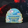 ¡Guau, Imanes de Nevera de Arena Movediza Personalizados Culturales y Creativos con Lugares Escénicos, Monumentos Culturales y Museos con Acabado de Pintura Metálica