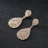 Pendientes de Moda Transfronterizos con Diseño de Gota de Agua y Diamante Completo para Mujer, Pendientes de Pedrería Modernos y Sexys, Elegantes Accesorios para Orejas al por Mayor E275