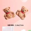 Nuevo dibujo animado lindo lazo oso de peluche oso resina accesorios DIY funda para teléfono móvil parche para ropa accesorios