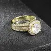Anillo de Zirconia Sintética Versátil de Moda Simple Exquisita Transfronterizo Europeo y Americano Anillo de Diseño de Lujo Accesible R8444