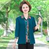 Camisa para Mamá Talla Plus con Diseño Falso de Dos Piezas, Nuevo Estilo 2026, Elegante Top para Abuela, Cárdigan de Verano para Mujeres de Mediana Edad y Mayores