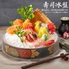 Plato redondo de hielo para sashimi sushi salmón, bandeja de hielo, plato crudo para pescado, plato para cocinar con hielo, vajilla para mariscos crudos