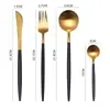 Aço Inoxidável de Alta Qualidade 304 Talheres Faca Garfo Colher para Bife Conjunto de Presente Ocidental para Hotel Tableware Portugal