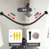 Barra telescópica para cortina de ducha de baño sin perforaciones, barra divisoria curva en forma de L en forma de U para cuarto de ducha impermeable