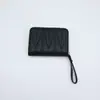 Bolsa Pequena de Mão 2026 Novo Modelo Carteira Carteira de Camada Dupla com Textura de Diamante e Logo Metálico, Porta-Moedas Pequeno de Mão Feminino