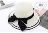 Sombrero de sol para mujer de verano Sombrero de sol Joker Lazo coreano Casual Ala ancha Sombrero de cuenca de playa una generación de pelo