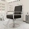 Silla de Peluquería para Celebridades de Internet, Silla Ajustable de Acero Inoxidable, Elegante Silla para Permanente y Tinte de Peluquería, Taburete para Corte de Cabello de Hombre