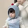 Gorro para bebé para otoño e invierno, gorro de lana tejido para bebés, gorro con protección para las orejas para niños, modelo nuevo engrosado para niños en invierno