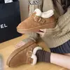 Zapatos Birkenstock de Piel Genuina Suela Gruesa Totalmente Cerrados Zapatos para Mujer Invierno Acolchados con Terciopelo Cálidos Zapatos de Piel de Cordero con Pelo Zapatos de Algodón Botas de Nieve