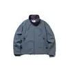 Ropa Vintage 2025 Otoño Nueva Tendencia Estilo Japonés Marca Diseño de Cremallera Bordado Simple Cuello Alto Holgada Chaqueta de Trabajo
