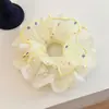 Nuevo Lazo para el Pelo de Polka Dots Azul Claro Dulce Coreano de Doble Capa para Mujer Lazo de Estilo Coreano para Coletas Moños Cuerda para el Pelo Cuerda para la Cabeza