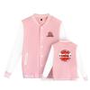 Uniforme de béisbol Slam Dunk estampado chaqueta negra primavera y otoño cuello alto estilo casual americano chaqueta de béisbol chaqueta para mujer